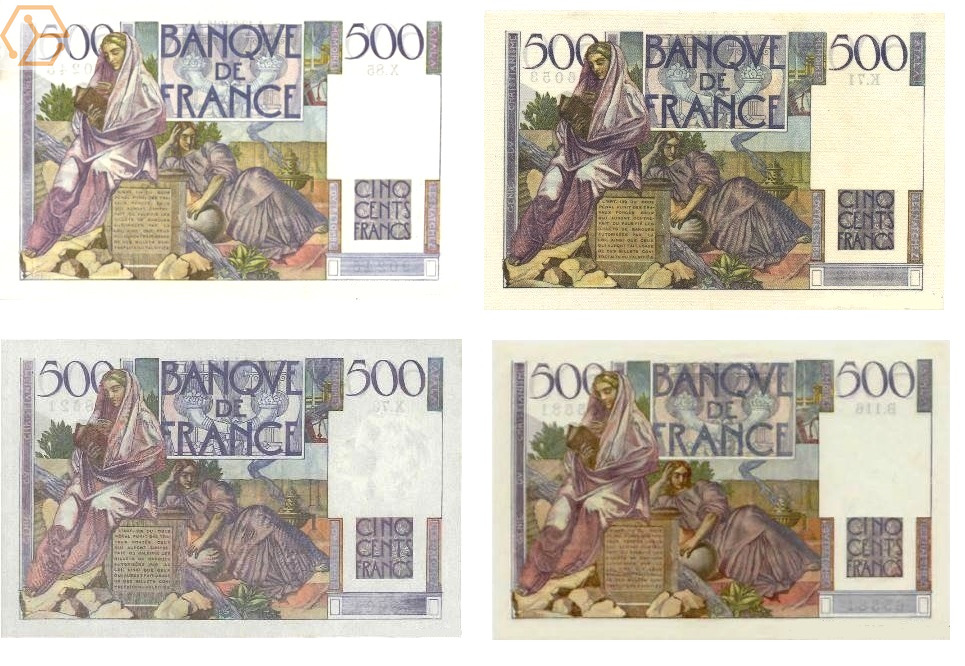 F 34 lot de 4 billets 500 f chateaubriand - Full Annonces