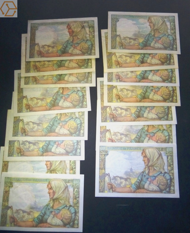 F 8 10 f mineur lot de 15 billets - Full Annonces