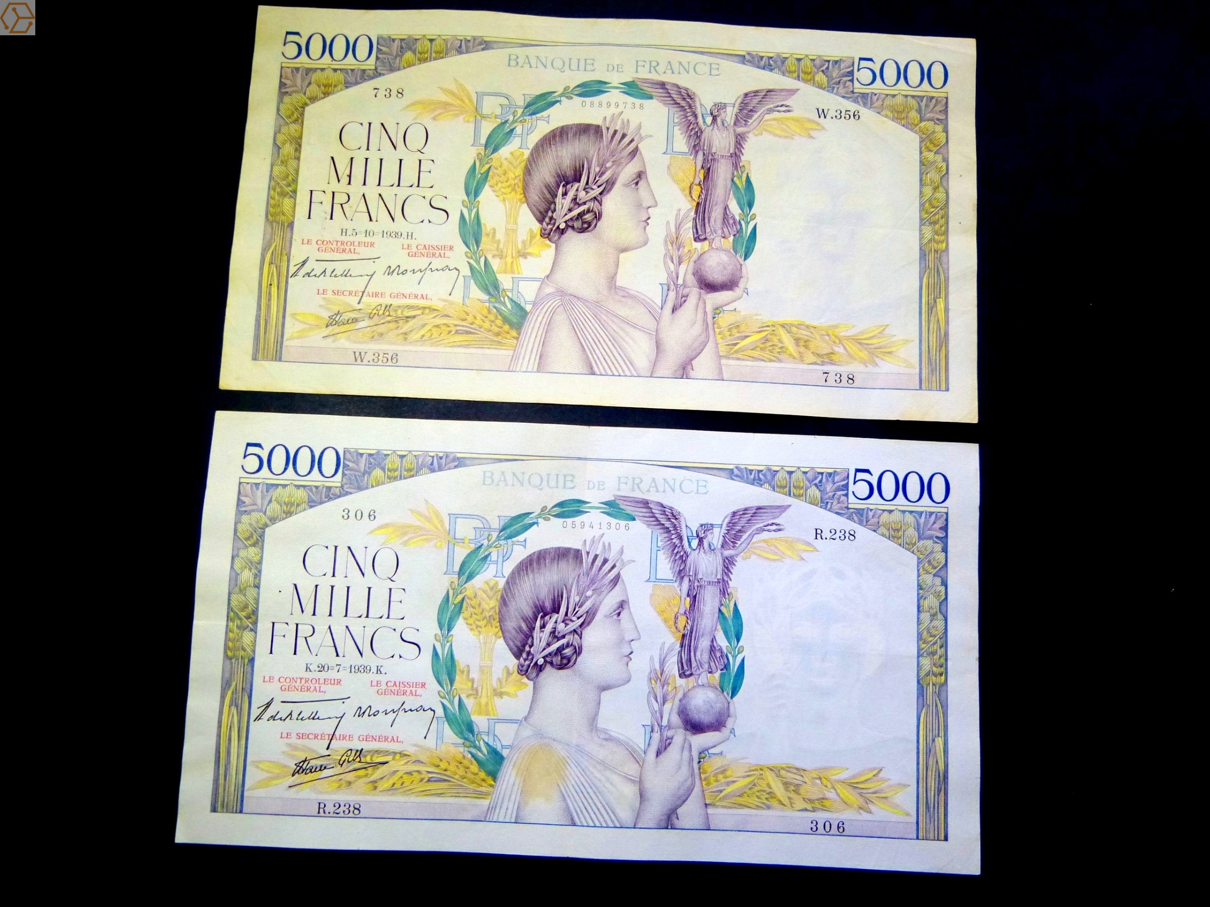 Annonces similaires F 46 lot de 2 billets 5000 f victoire - Full Annonces
