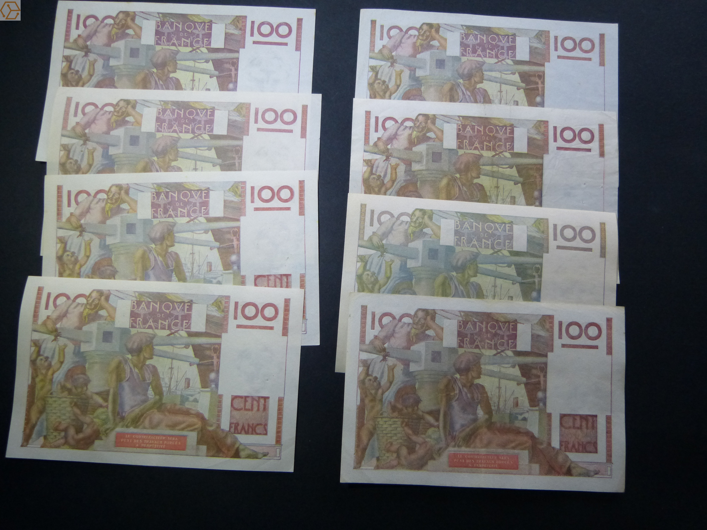 F 28 lot de 15 billets 100 f paysan - Full Annonces